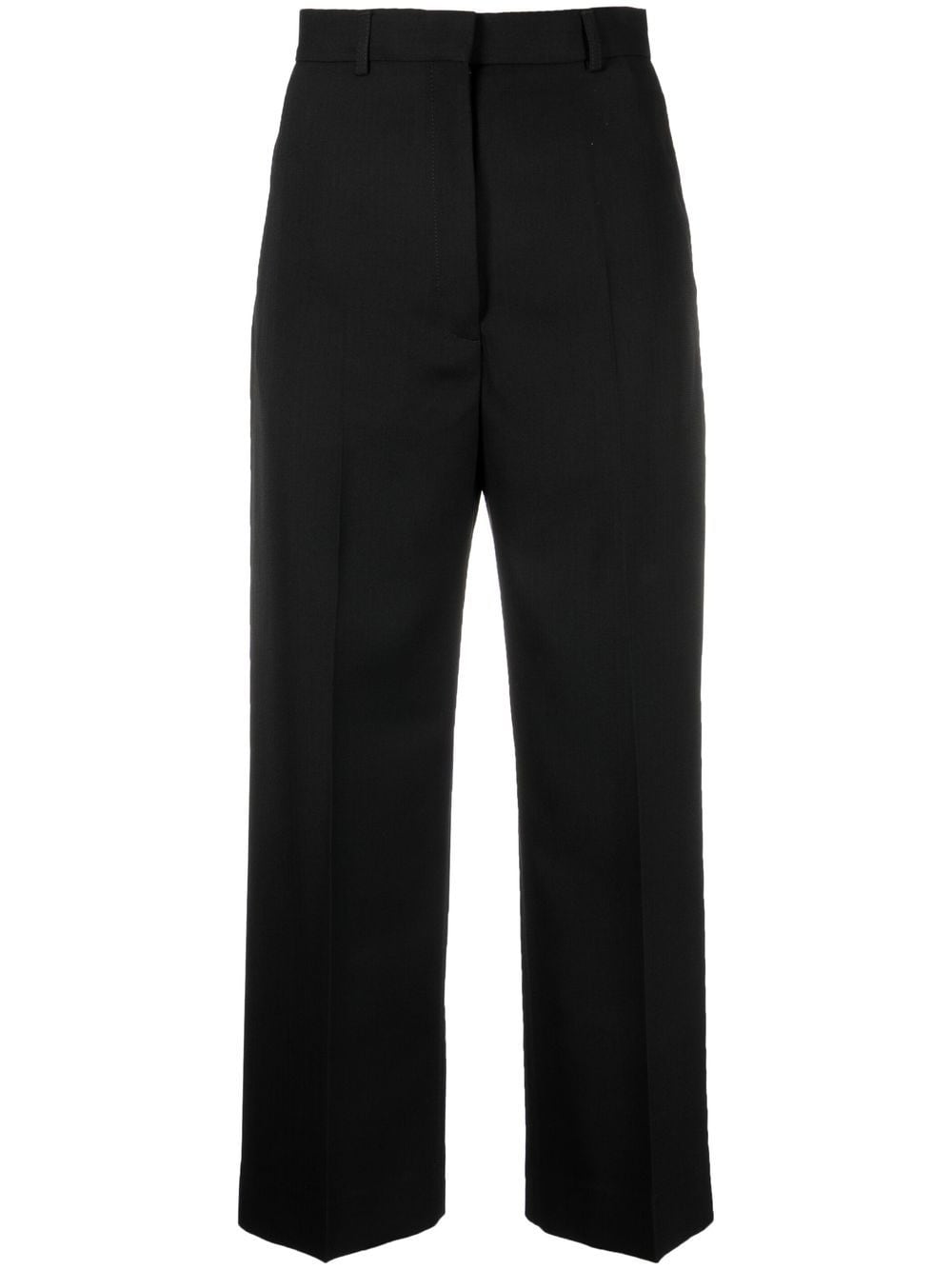 Black cropped straight-leg trousers - women - ACNE STUDIOS 